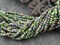6/0 Aged Matte Green Envy Picasso Seed Bead Tube Mix (20" Strand)